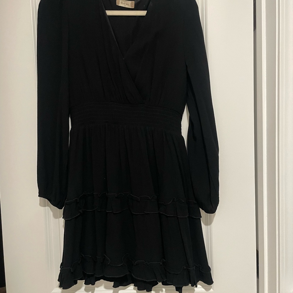 Altar'd State Black Long Sleeve Dress